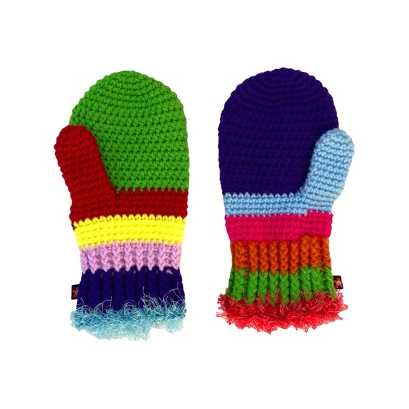 Urban Outfitters x STAHL KNIT Daisy Hand Crocheted Mittens - Picture 3 of 9